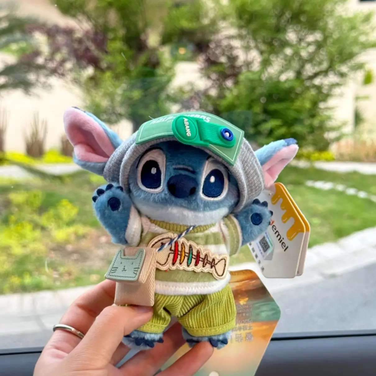 سلسلة ستيتش من القطيفة على شكل حقيبة ديكور لعبة سلسلة مفاتيح محشوة ناعمة لشخصية الفيلم هدية عيد ميلاد لطيفة قابلة للجمع للأطفال