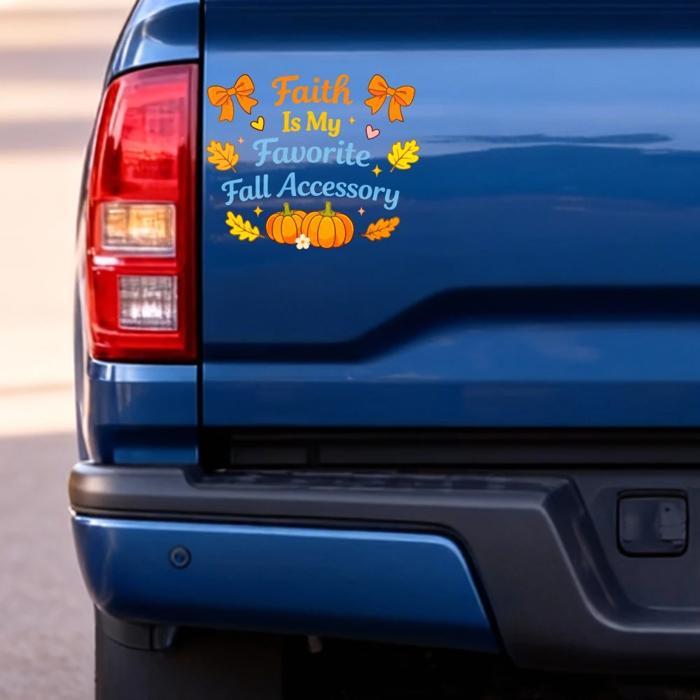 Car Stickers And Decals, Vinyl Decals, Faith Is My Favorite Fall Accessory, Automotive Decals, Funny Bumper Stickers(1pc)