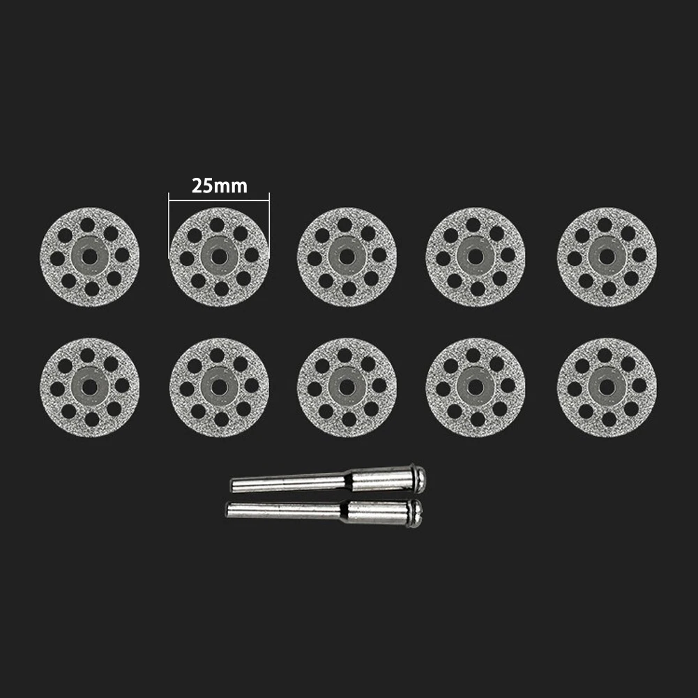 For Cutting Ceramics Tiles For Cutting Gemstones Glass Cutting Off Disc 12Pc 25mm Diameter Connecting Rod Emery Kits