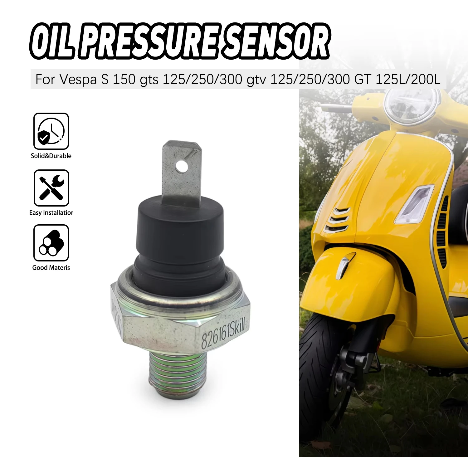 

For Gilera NEXUS 500 NEXUS 500 E3 2006-2011 NEXUS 125 125 IE E3 2007-2008 Pressure Oil Sensor 641541 Accesorios Moto 1A024308R