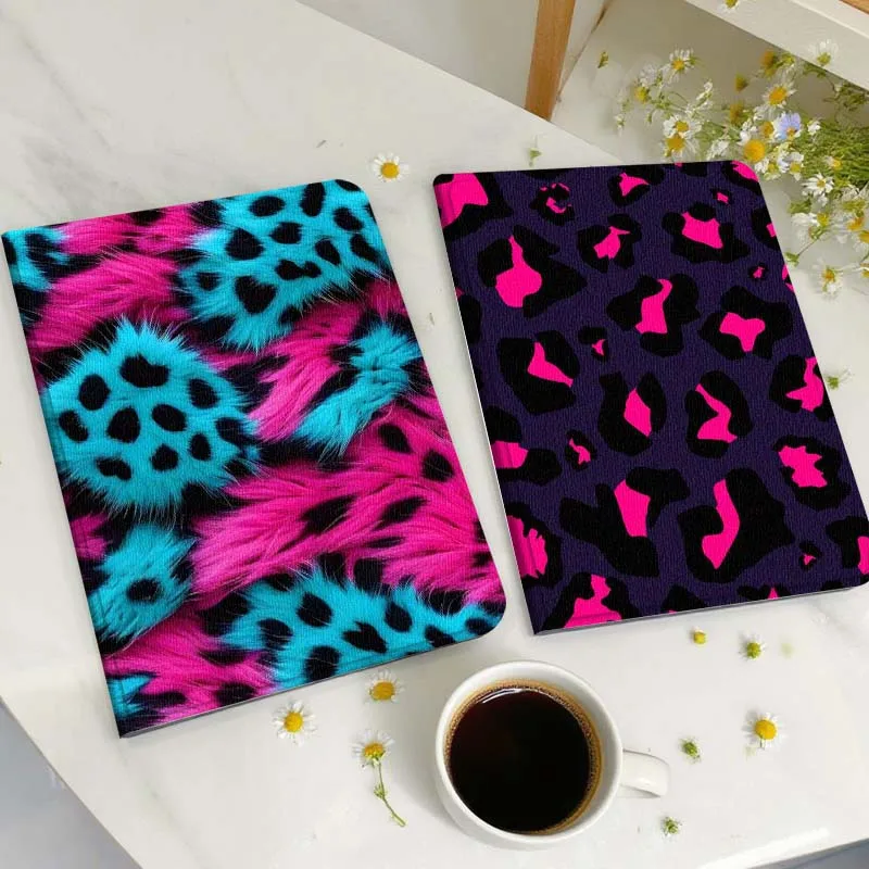 

Cartoon Leopard Fur Print Gift Tablet Case For Huawei Honor MatePad MediaPad Air 5 6 7 11 V6 V7 V8 V9 X9 X8 T10 T10s C5e T5