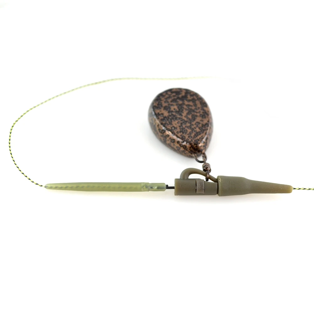 Hirisi-Carp Clipes Pesca Segurança chumbo com Pin, Terminal Tackle, AH055, 20pcs