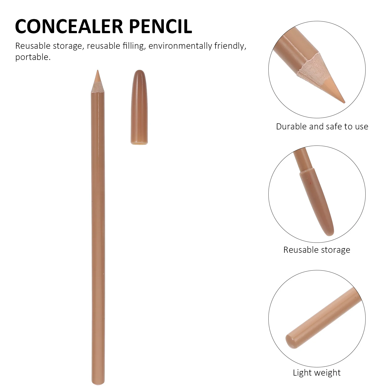 

4Pcs Tattoos Concealer Pencil Natural Finish Long-Lasting Outline Stick for Eyebrow Lip Spot Dark Circles Multi-Use Plastic