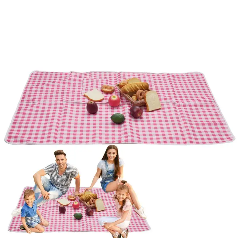 Picnic Travel Blanket Outdoor Travel Mat With Handle Waterproof Beach Camping Travel Mat For Camping Picnic Travel