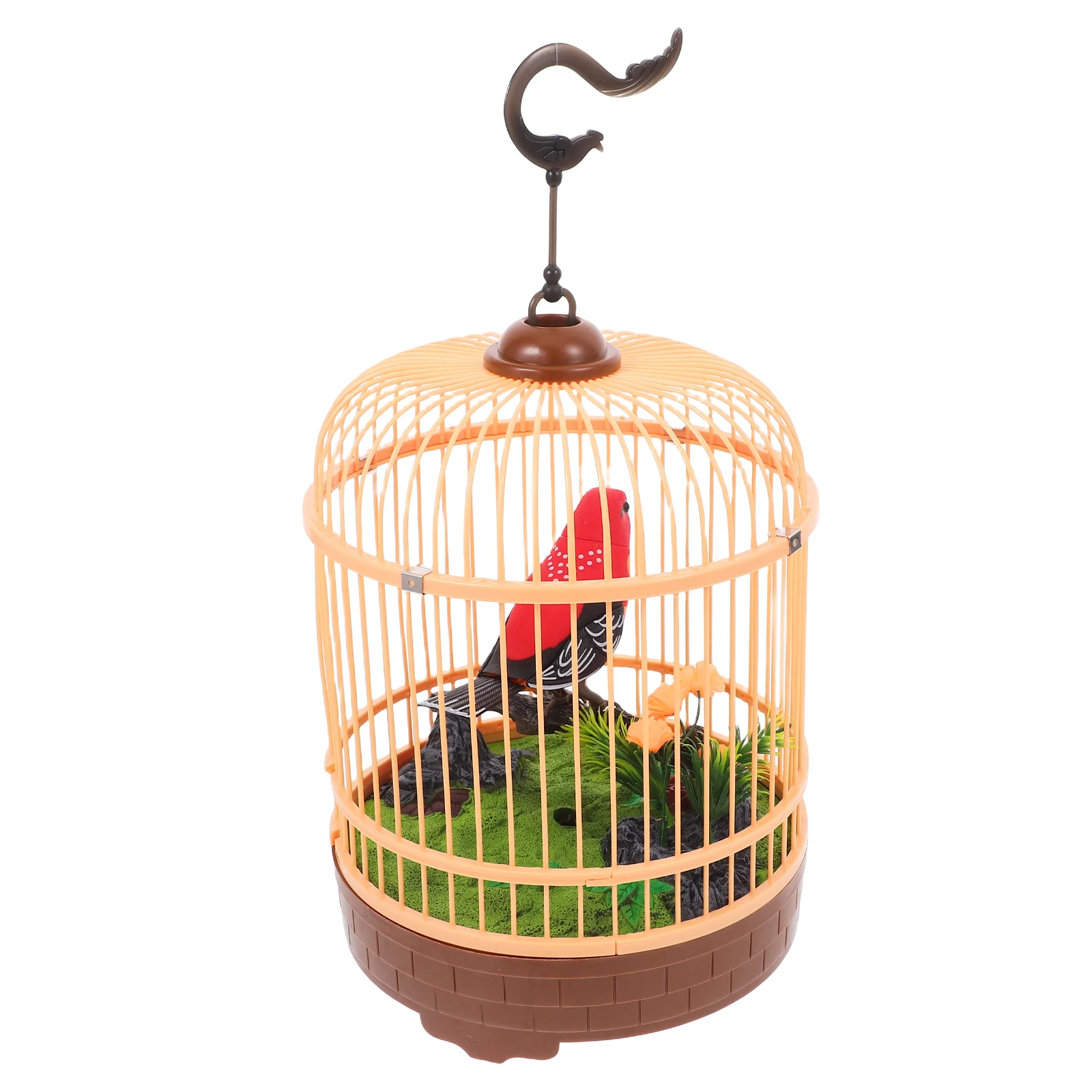 Electric Sound Activated Bird Cage Educational Plaything for Kids Musical Toys Decor Plastic Funny Induction