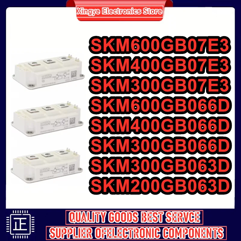 

SKM600GB07E3 SKM400GB07E3 SKM300GB07E3 SKM600GB066D SKM400GB066D SKM300GB066D SKM300GB063D SKM200GB063D New Original in stock