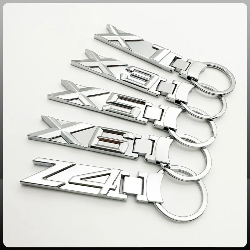 For BMW G01 G80 F15 F16 F82 E53 E70 E71 E85 Z4 X1 X3 X5 M3 M6 M5 Auto Parts Key Ring 3D Metal Modeling Car Key Chain Decorate