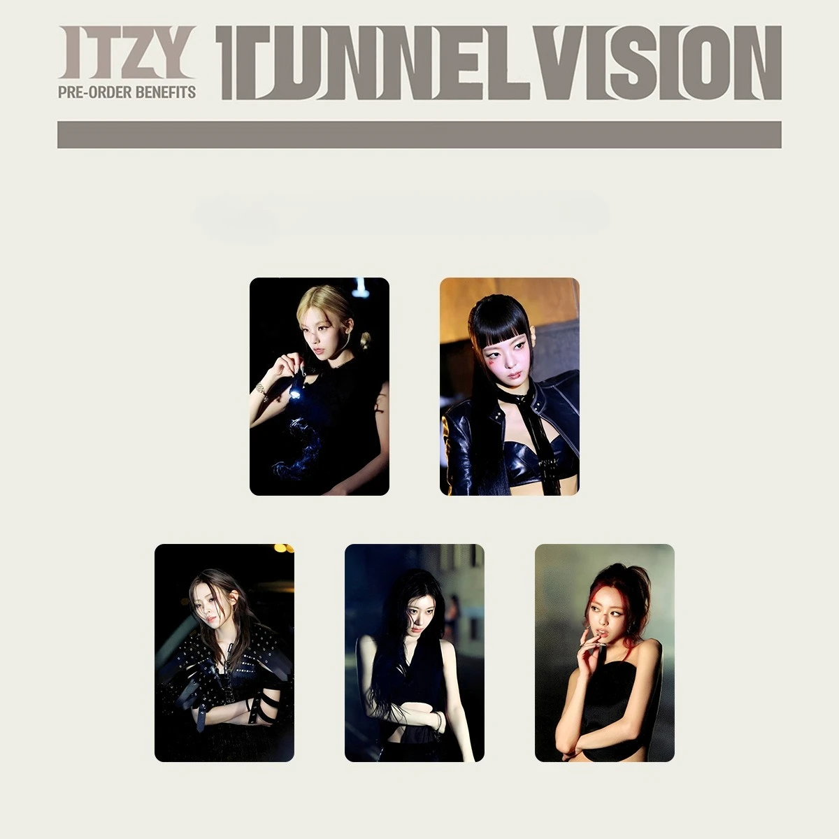 5pcs/set Kpop ITZY TUNNEL VISION Photocard RYUJIN YEJI YUNA Double 