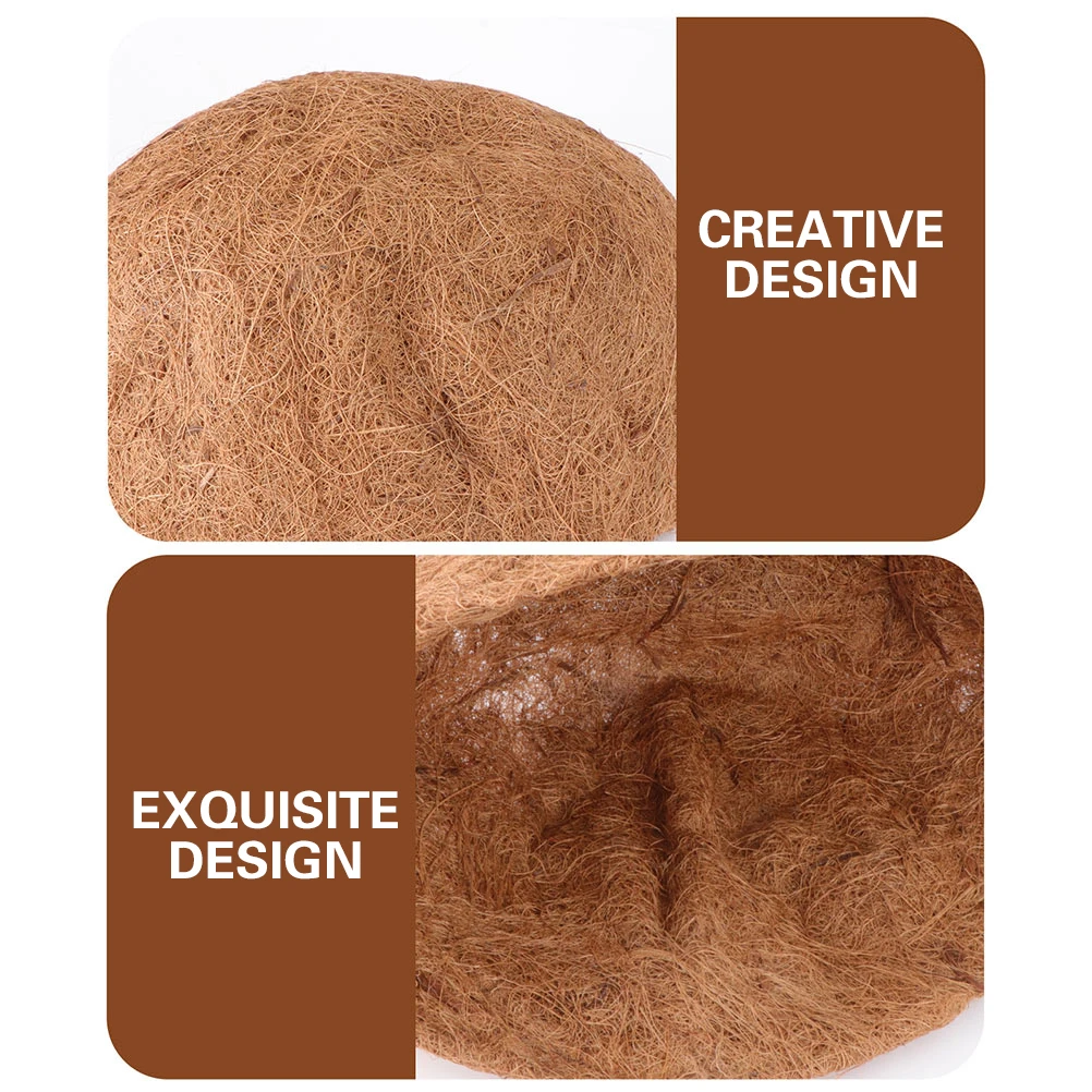 

ifundom 4pcs Coconut Fiber Nesting Mat for Breeding Bird Incubation Palm Flower Pot Pad Use