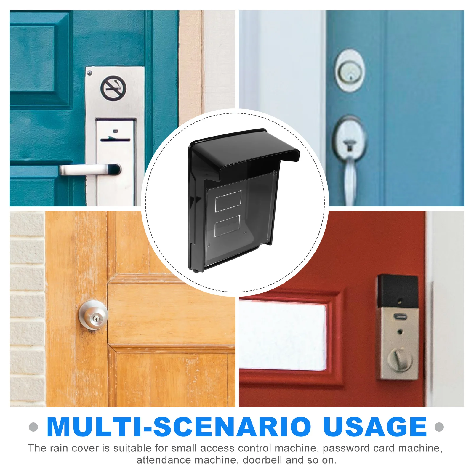 

Outdoor Doorbell Cover Waterproof Plastic Shell for Door Access Machine Weather Resistant Protector for Wireless Chime and Card