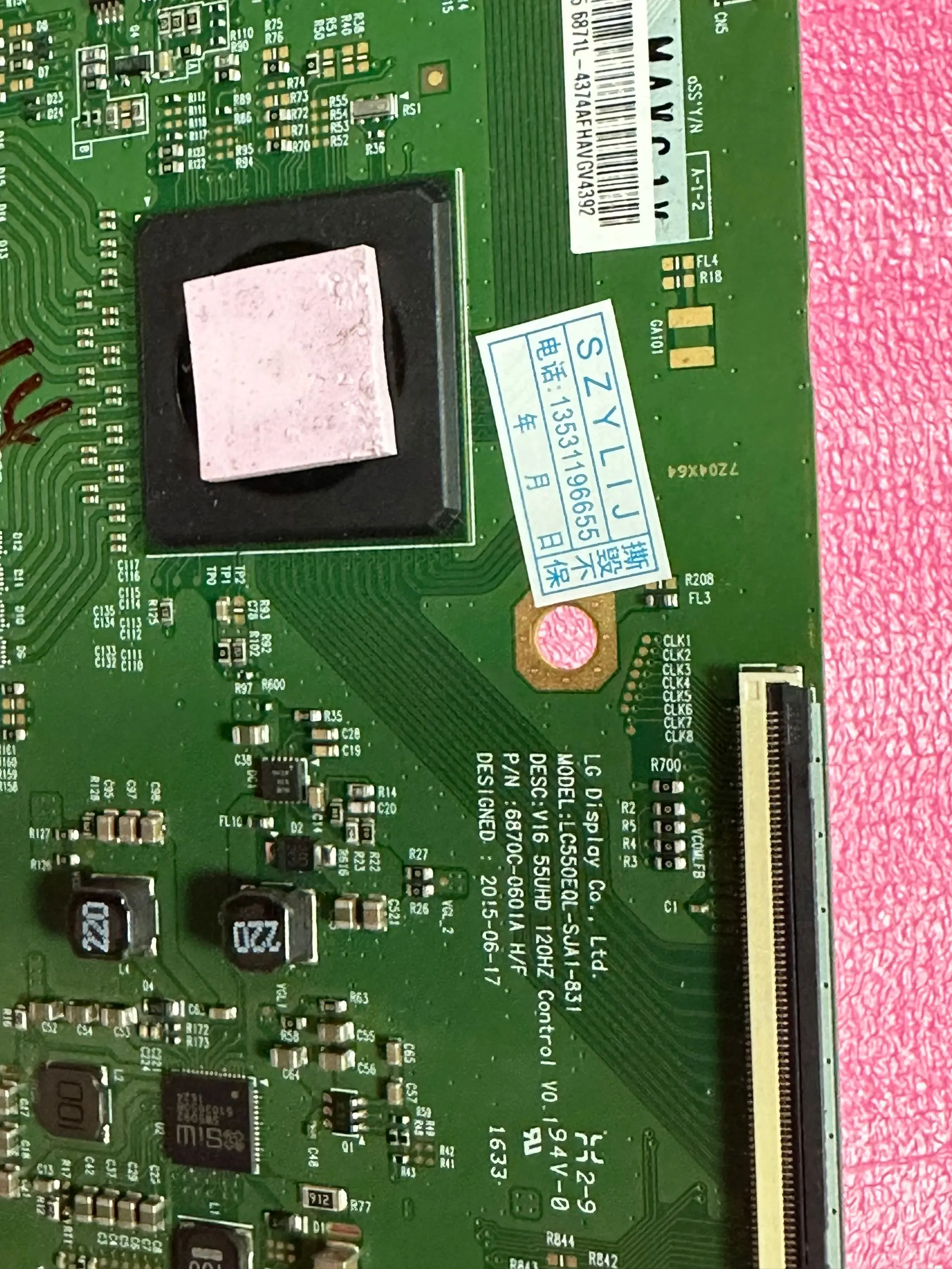 power board for original LC55EQL-SJA1-831 V16 55UHD 6870C-0601A