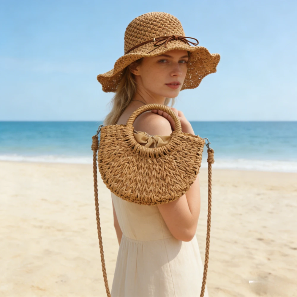 2PCS Straw Bags Straw Hat for - огляд і ціна Straw Hat Summer