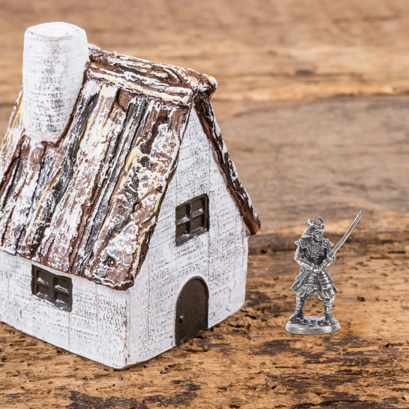 

Samurai Statue Japanese Festival Decor Figurine Baby Desk Ornament Cupronickel Desktop Traditional Asian