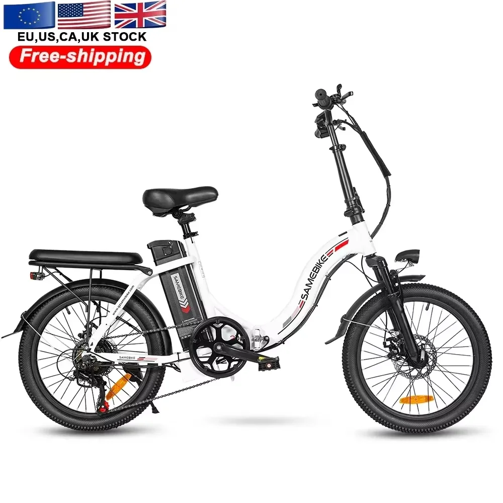 E-bike CY20 36V12AH met uitneembare lithium batterij, opvouwbare elektrische fiets voor volwassenen, 7 versnellingen, 20 inch banden, stads elektrische fiets
