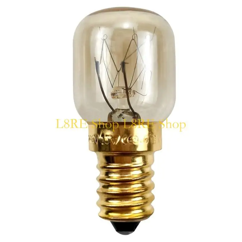 L8RE 2PCS 220V E14 300 درجة عالية من درجة الحرارة مقاومة للفرن الميكروويف مصباح مصباح مصباح الإضاءة