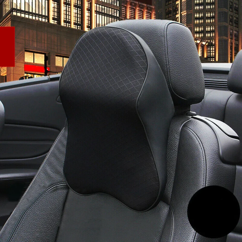 Parts Car Headrest Replacement Seat Support Universal Cushion 1X Accessory Black Head Memory Foam Neck Durable