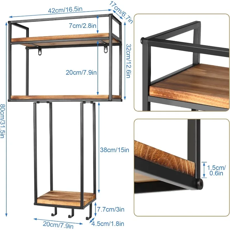 Towel Rack Wall Mounted - Versatile Organizer for Towels, Blankets, and More - Ideal for RVs and Hotels