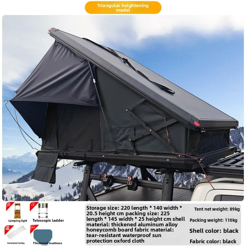 Roof tent hydraulic fully automatic, car SUV outdoor self-driving camping folding car tent