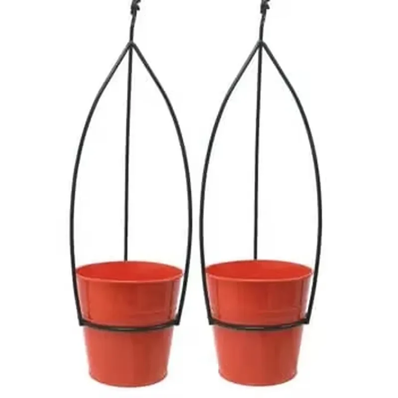 for Modern Hanging Metal Plant Stand Indoor Outdoor Wall Mounted Flower Pot Holder Decorative Garden Balcony Planter Rack