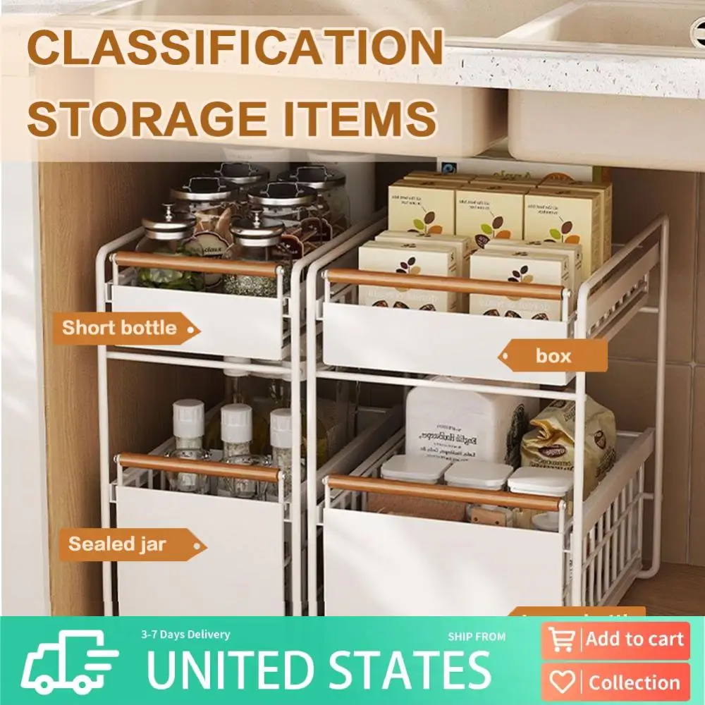 

Выдвижной органайзер для шкафа с крючками, 2-уровневый многофункциональный держатель для хранения, большая вместимость для ухода за кожей в ванной, спальне