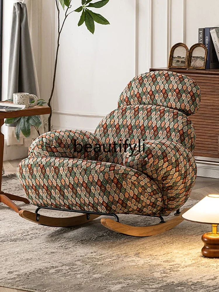 

Single rocking chair Home living room Balcony Leisure American rocking chair Lazy sofa recliner