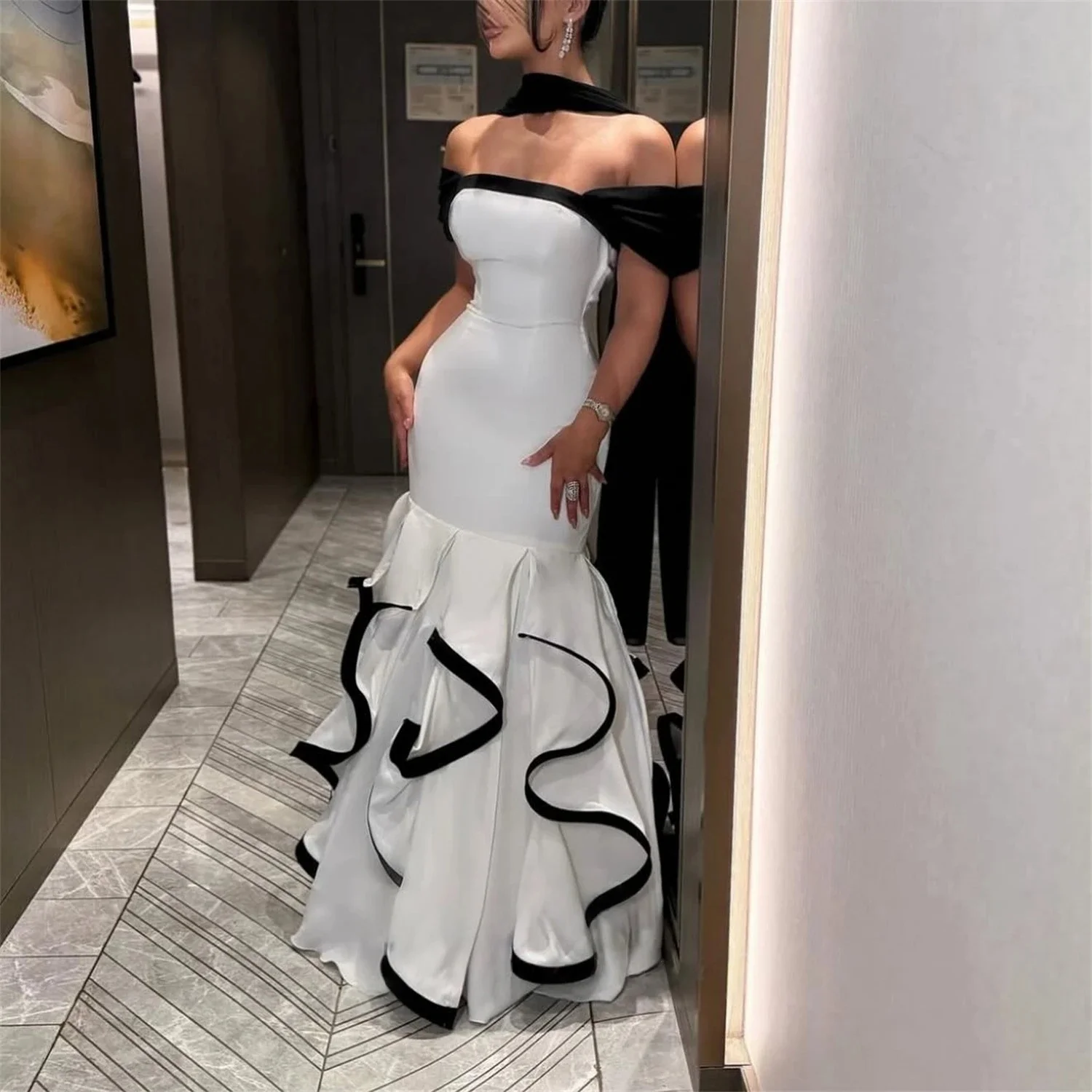 

Strapless Long Bespoke Occasion Gown Evening Dresses Pastrol Unisex Jersey Retro Dubai Saudi Arabic Israel Prom Customized