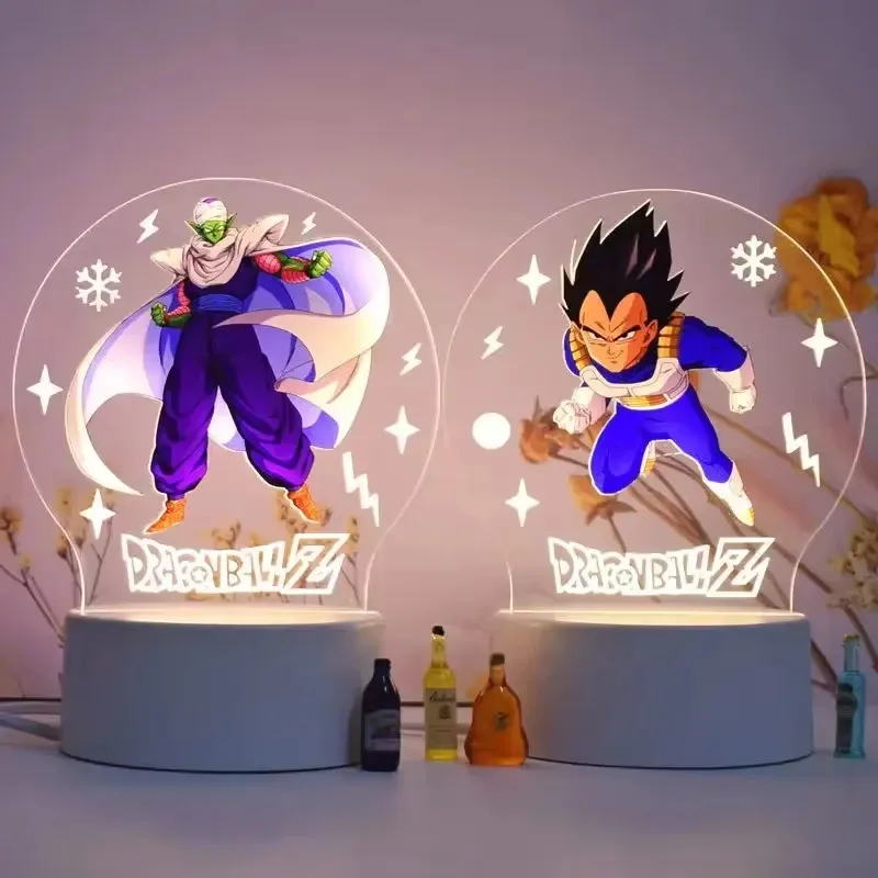 2024 Dragon Ball night light animation peripheral figures 3D ornaments Goku cartoon stand table lamp men women birthday gifts