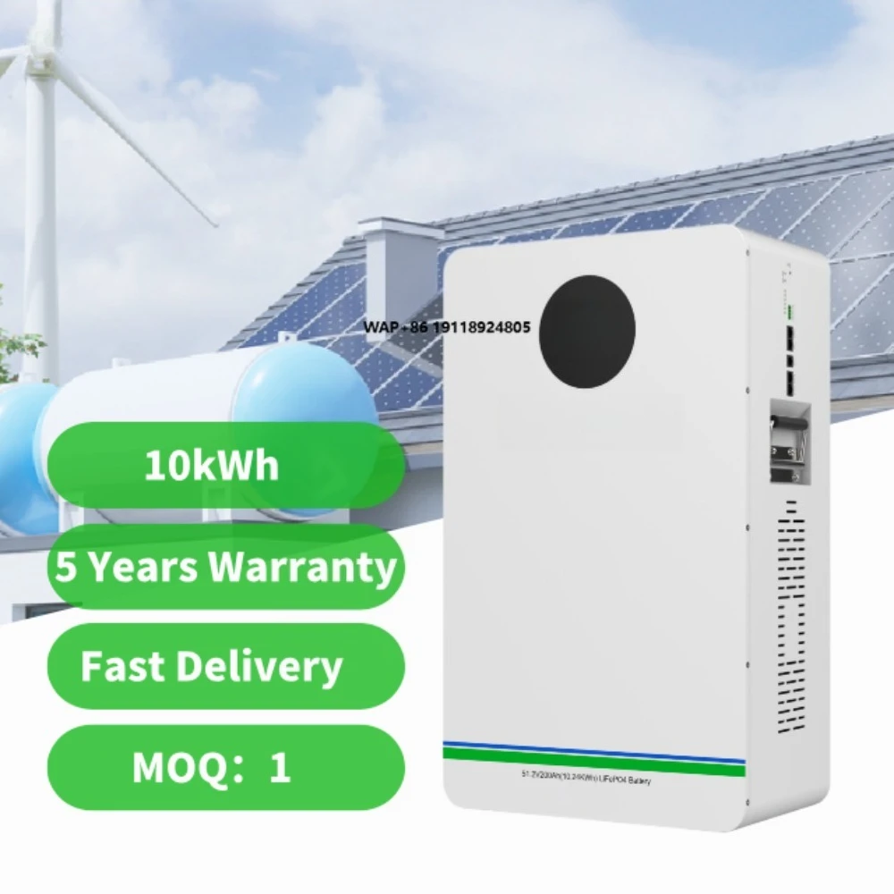 

51.2V 200Ah Home Energy Storage System Lifepo4 Cell Solid State Wall-Mounted Solar System Lithium Battery BMS 10kwh MSDS