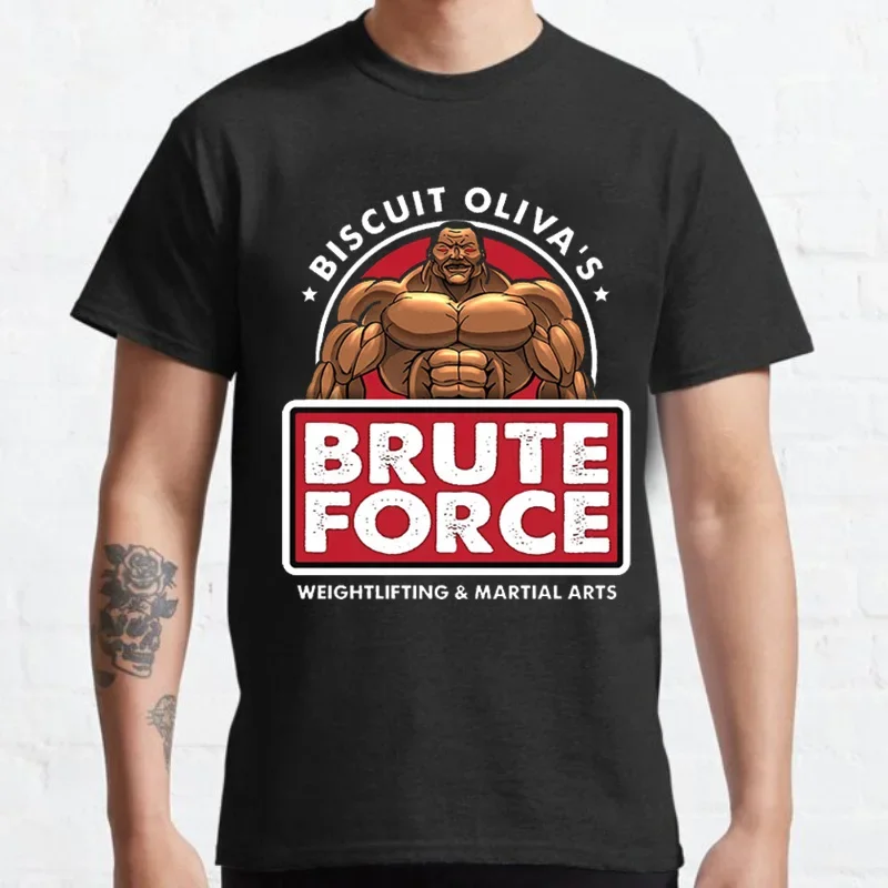 

Grappler Baki Hanma Yujiro Dou Manga Men Harajuku T Shirt Biscuit Oliva Brute Force Cartoon Graphic Tshirts Unisex Fashion Tops