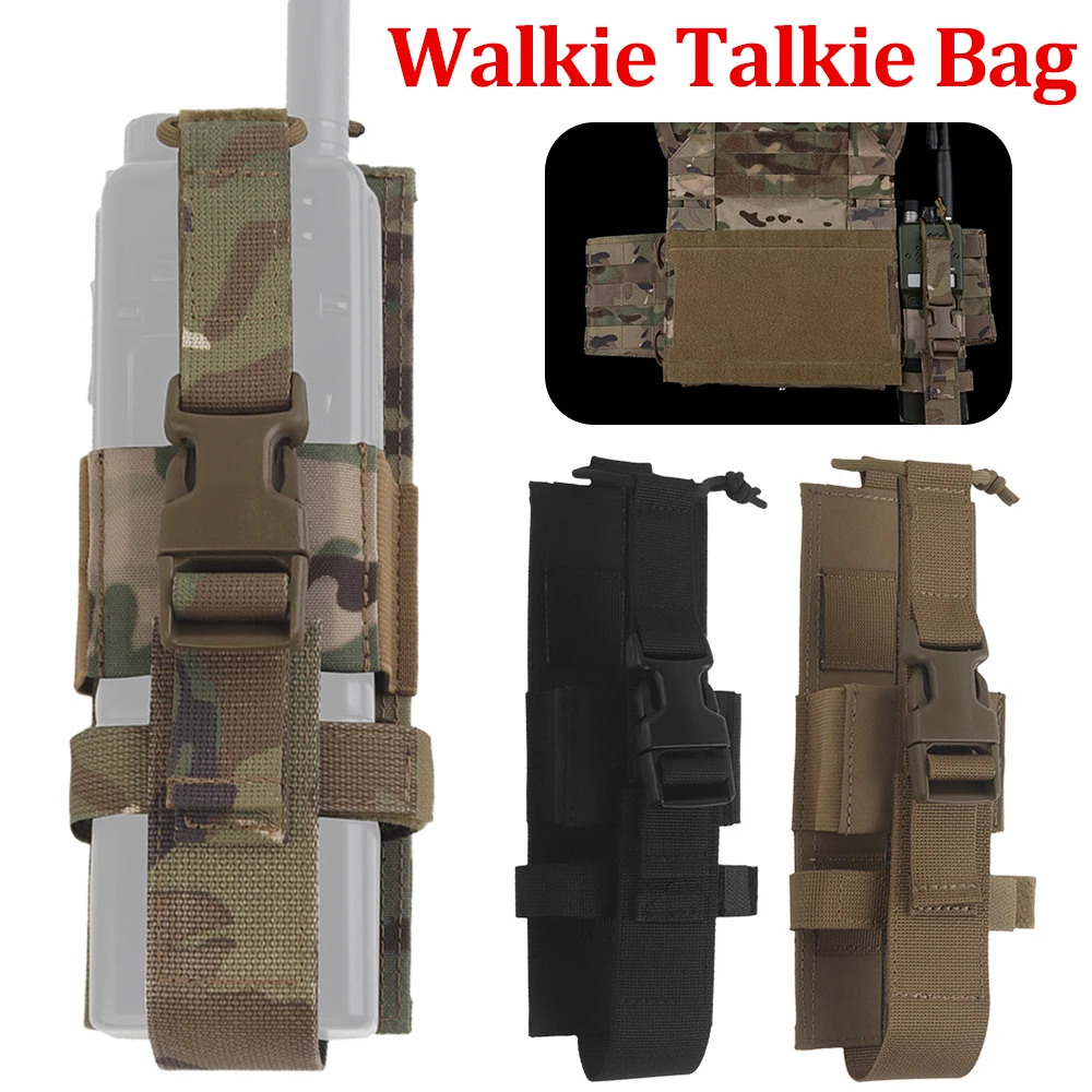 Walkie Talkie Waist Pack Adjustable Radios Belt Bag Wear-Resistant Molle Radio Holster Hunting Outdoor Accessories