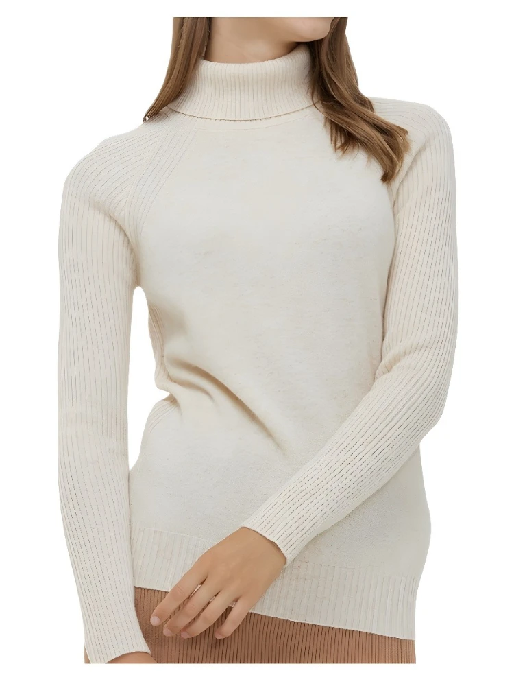 2023 neue Herbst Winter Wolle Pullover Slim Fit High Neck Pullover Pullover Lässige Mode Vielseitige frauen Gestrickte Pullover