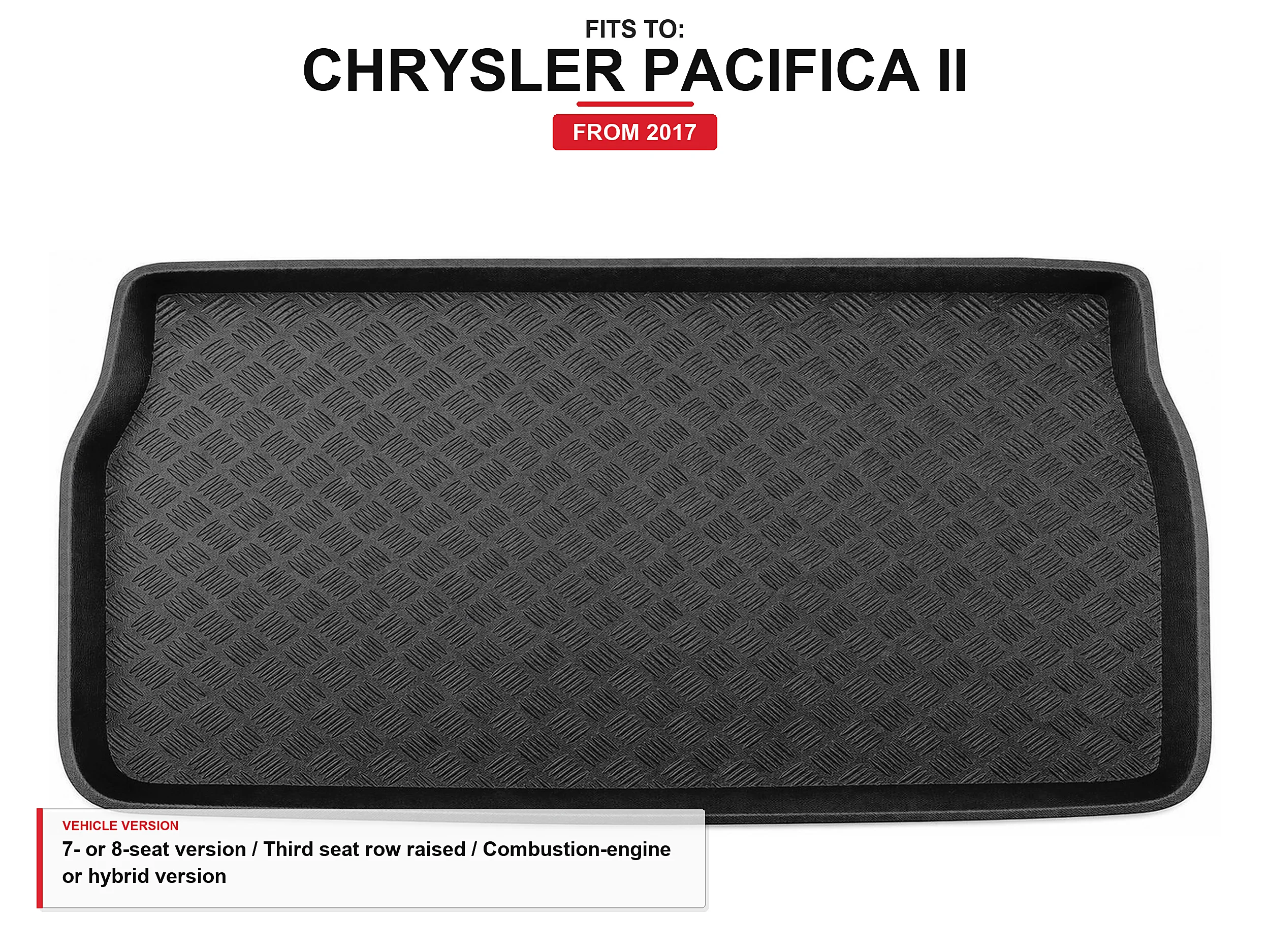 Kofferbakmat met rand voor: Chrysler Pacifica Ii 2017- 7