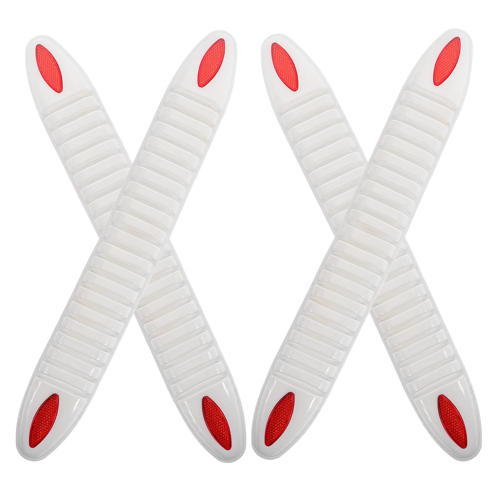 

4Pcs Car Bumper Guard Anti-Collision White PVC Strip Protector Front Rear Bumper Scratch Guard Car Exterior Trim Suv Pickup