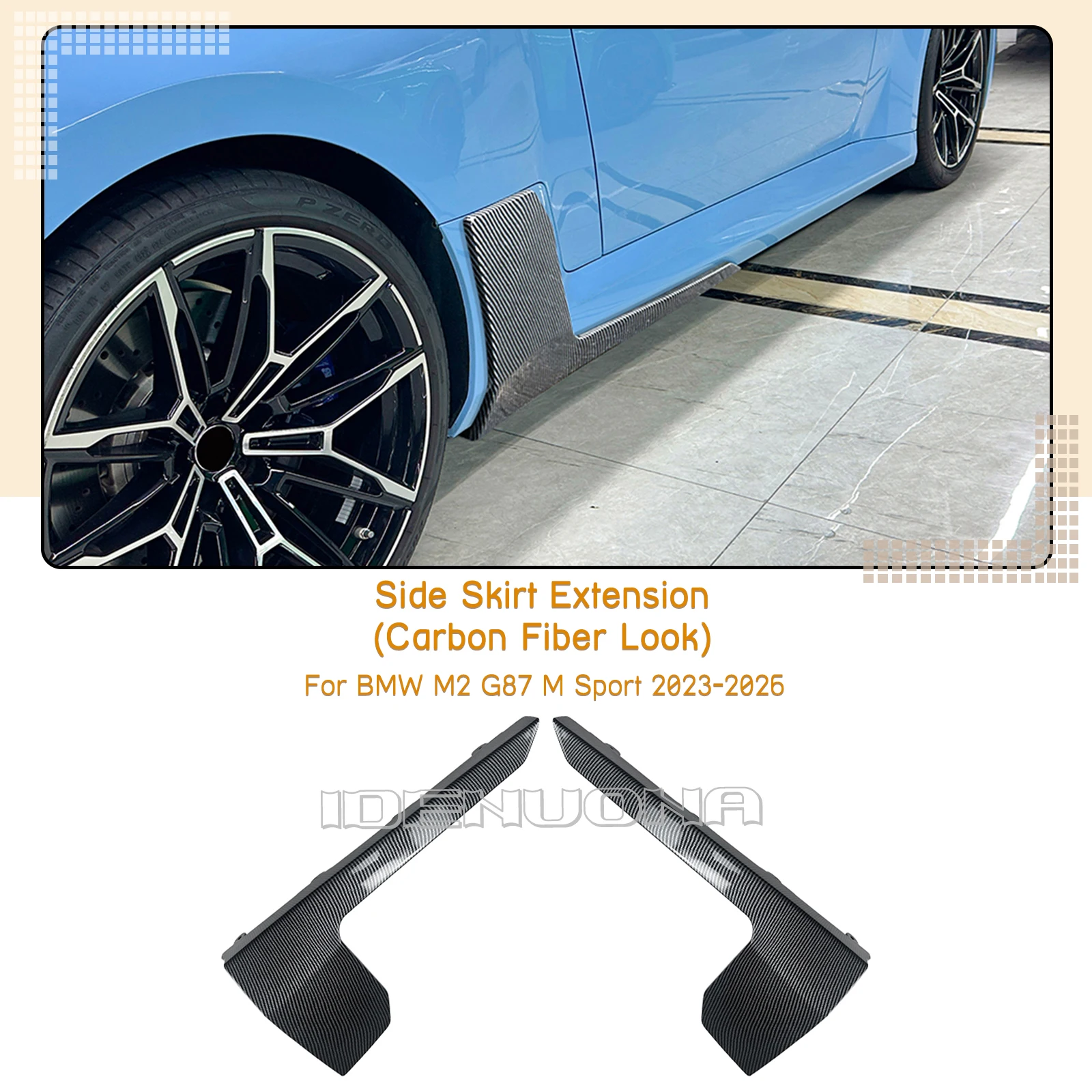

2 шт., спойлер с боковой юбкой, удлинитель, сплиттер в стиле MP для BMW 2 серии M2 G87 2023-2026