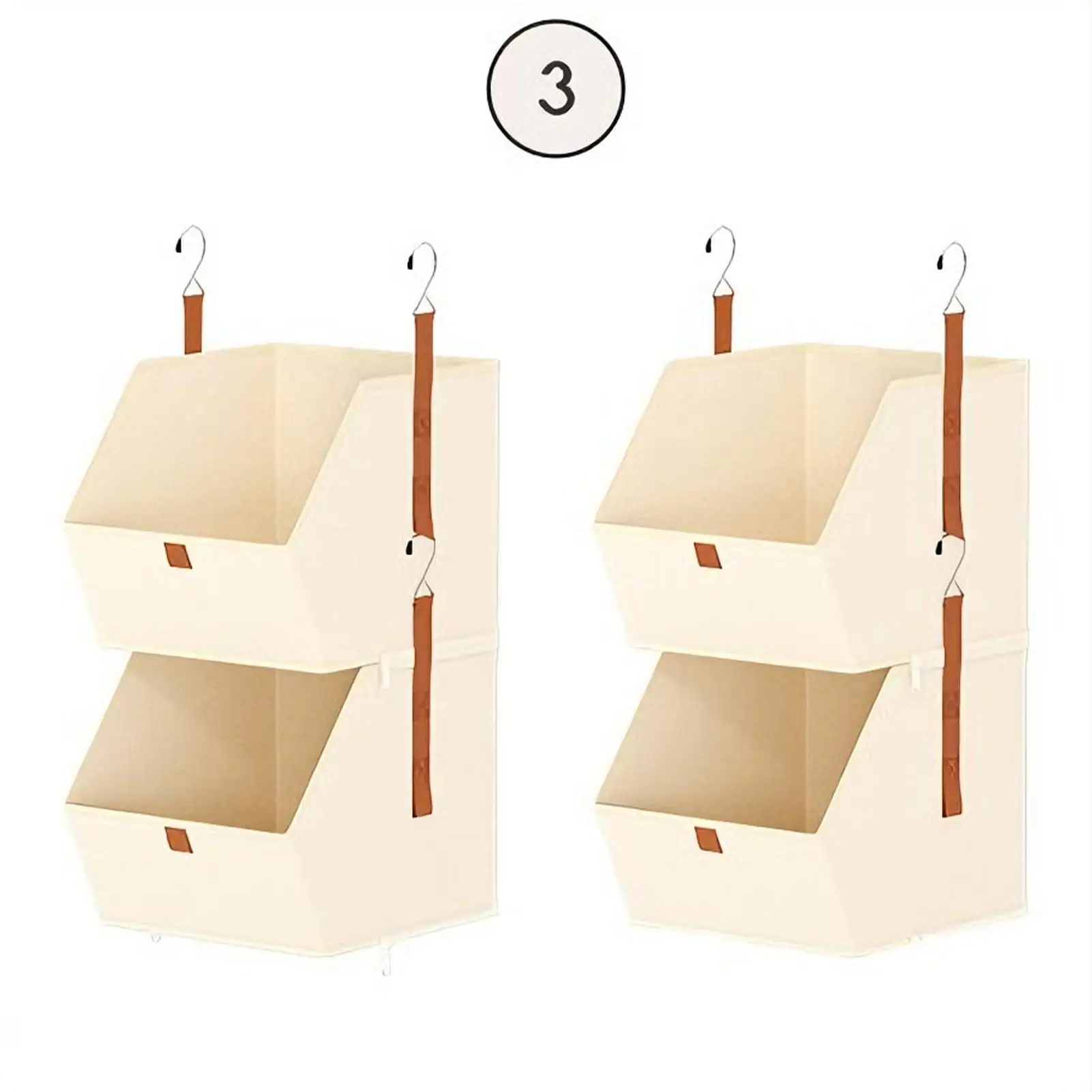 

Over The Door Storage 4-Tier Clothing Organizer Hangable Closet Storage For Apartment Renters Bedroom Dormitory Nursery Office