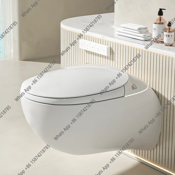O Release Modern Design Intelligent Smart One-Piece Wall Hung Automatic Bidet Closet Built-In Water Tank Elongated Included