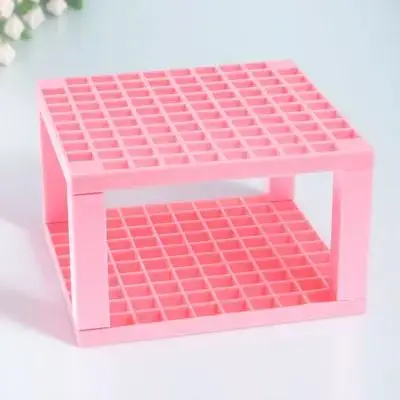 96 Holes Brush Holder Desktop Art Organizer for Pencils Markers Pens Tools Efficient Storage Solution Grey