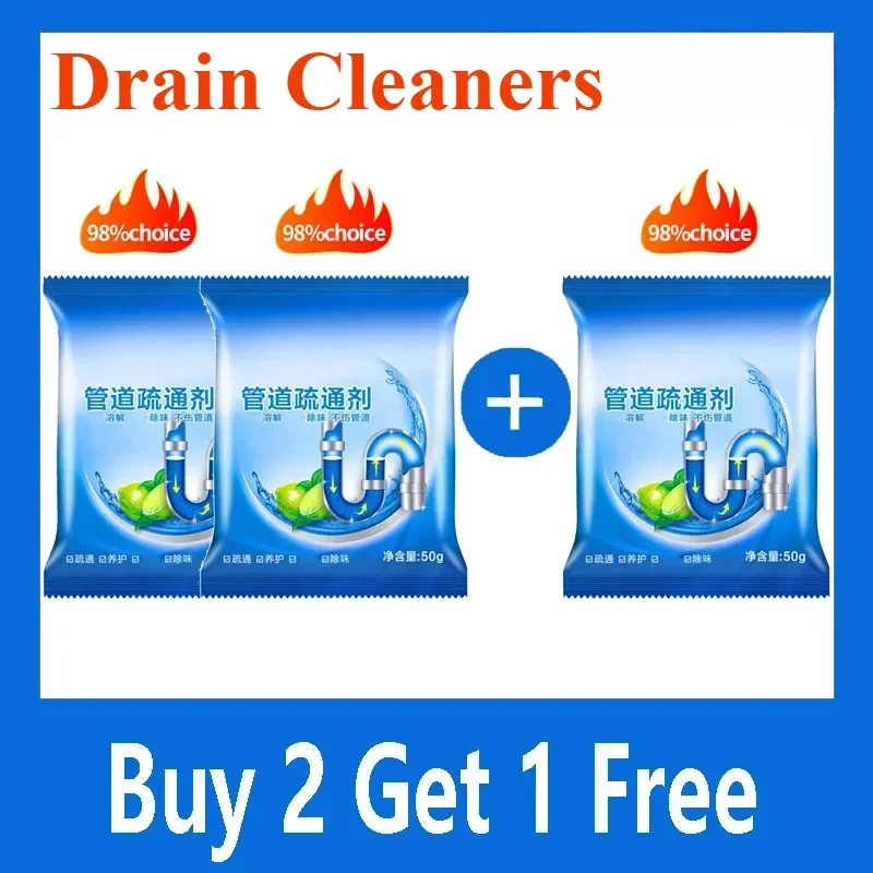 10PCS Resolve It in One Go Pipe Dredging Agent Kitchen Water Piping Sewer Toilet Closes Tool Cleaning Deodorant drain cleaner