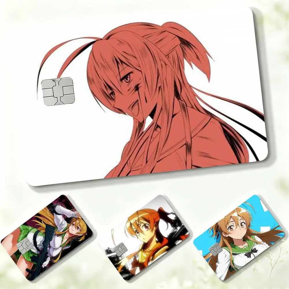 H-Highschool of the Dead R-Rei Miyamoto  Credit Card HD Stickers Game Card Decal Small Chip Waterproof Sticker Gift