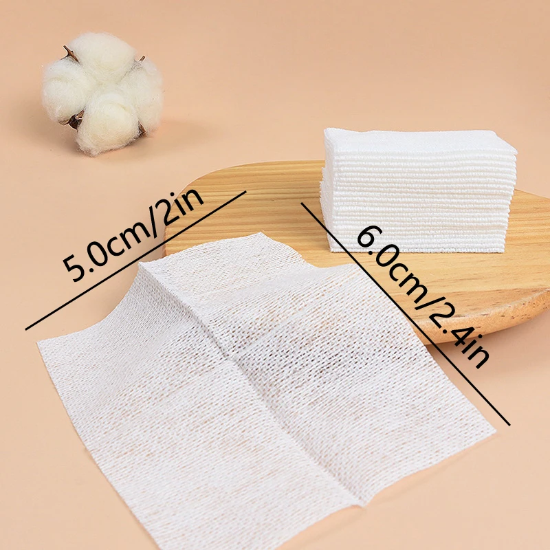 Sac de gaze en coton extensible pour le maquillage du visage, compresse d'essuyage, tampons cosmétiques, support de masque, livres de poulet, 50 pièces, 200 pièces