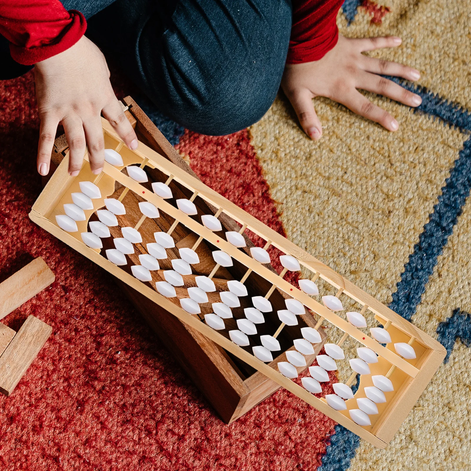 

1pc Wooden For Early Math Learning Tool Student Calculating Educational Arithmetic Abacus Students Calculating Abacus
