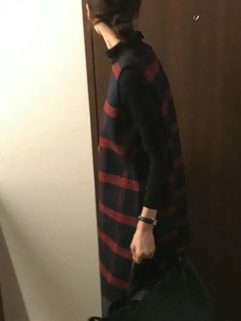 Chique simples xadrez feminino dr coreano sle ort sve ci commute vintage personali camadas design colete saia