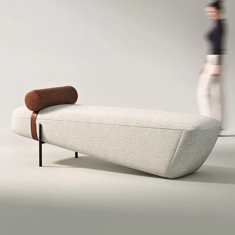 Nordic bedroom bedside stool, sofa leisure bench, fabric home shoe changing stool