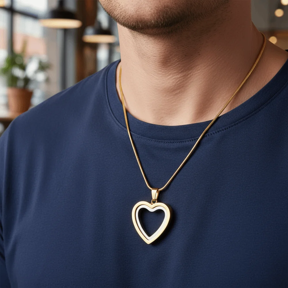 Stainless Steel Pet Memorial Lockets Fill-able Love Heart Keepsake Urn Necklace Dust-proof Decorative Heart Pendant Remembrance