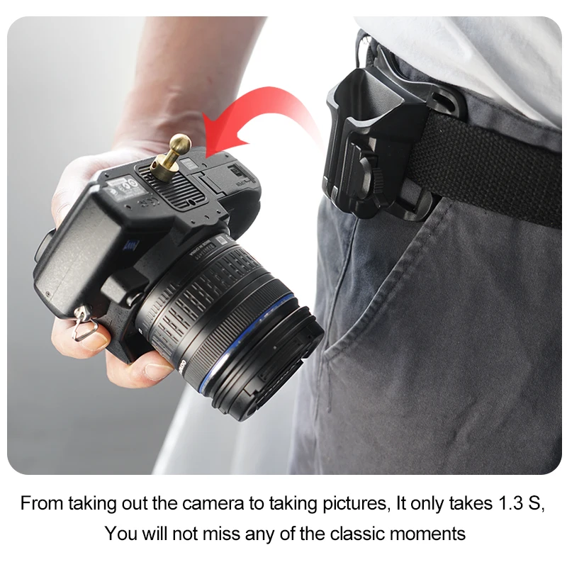 Camera Quick Waist Belt Strap Buckle Button Clip Holder for Carrying DSLR Digital SLR Camera Accessories for Nikon Canon Sony