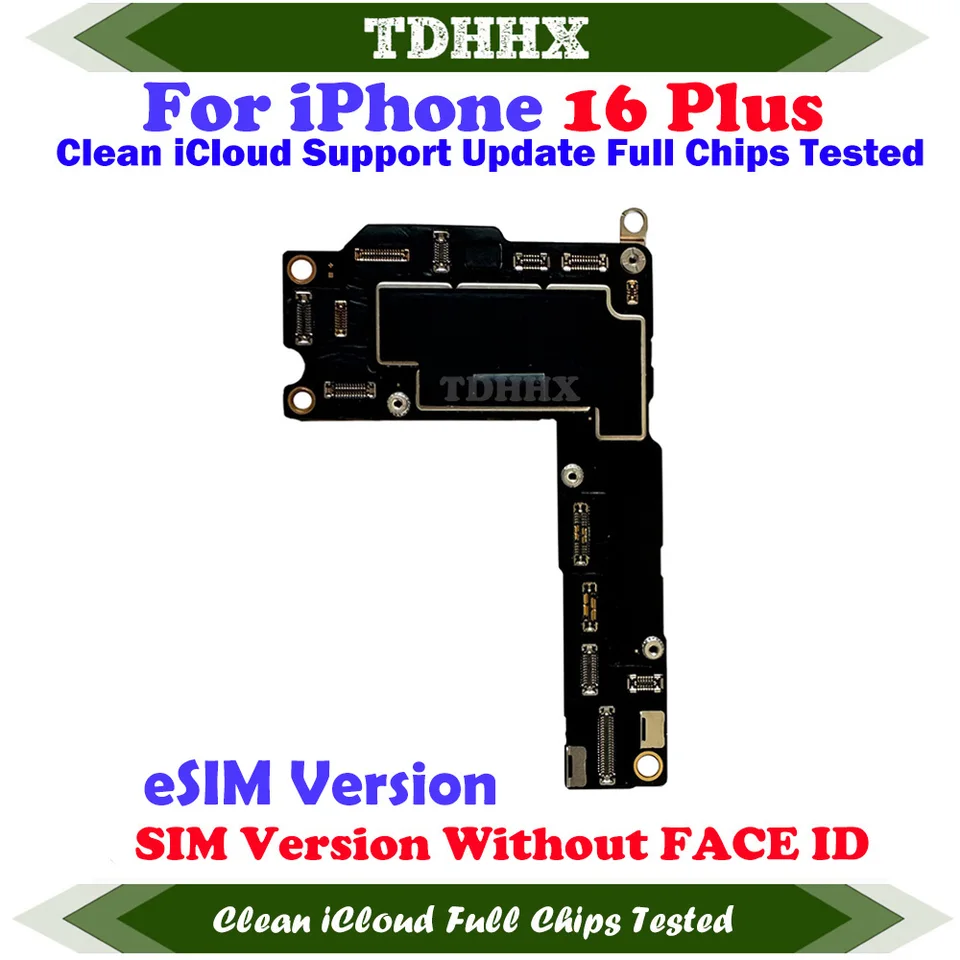 SIM/eSIM対応 iPhone 16 Plus用 マザーボード Face ID搭載 フルチップ