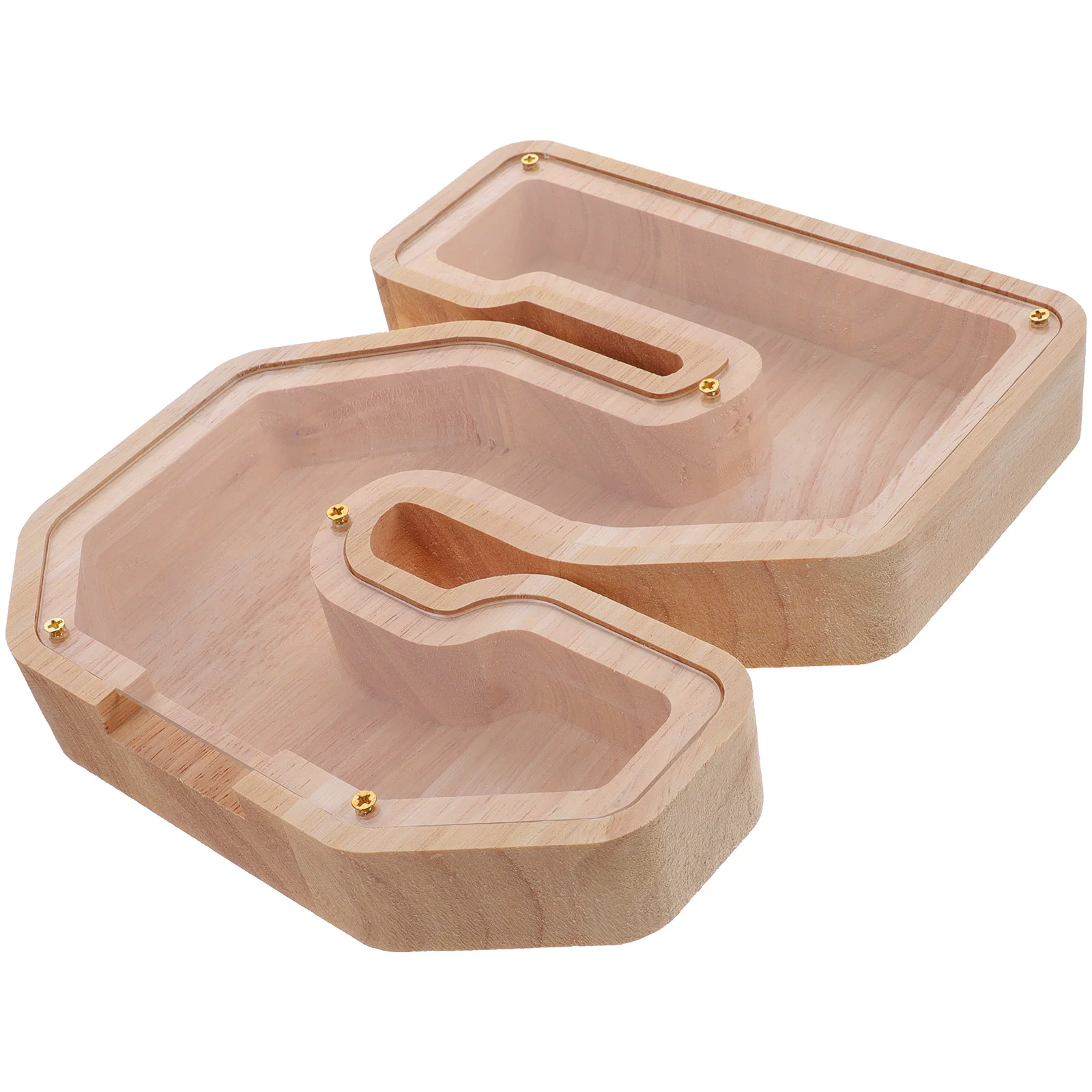 Doorzichtige houten spaarpot voor kinderen Multifunctionele geldbesparende doos Desktop muntbank voor kinderen Boerderijstijl decoratie