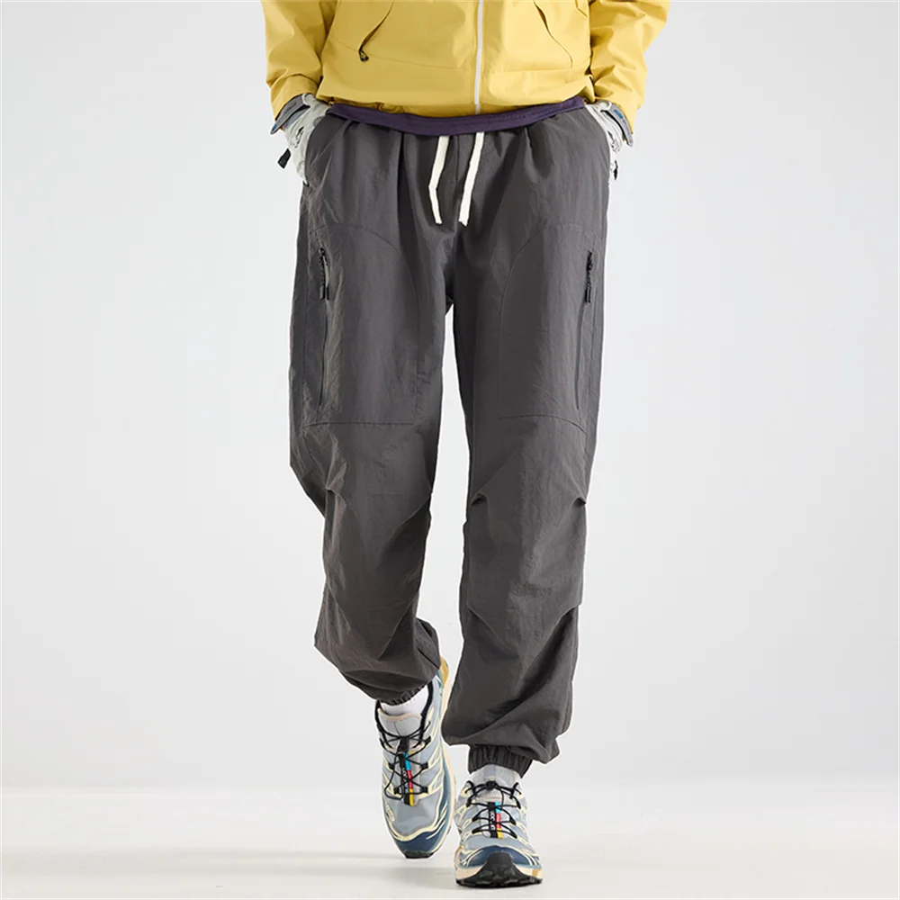 Celana jalan kaki tahan air pria CHRLCK, celana musim gugur untuk mendaki gunung, memancing, berkemah, celana hiking, jaket angin ketat