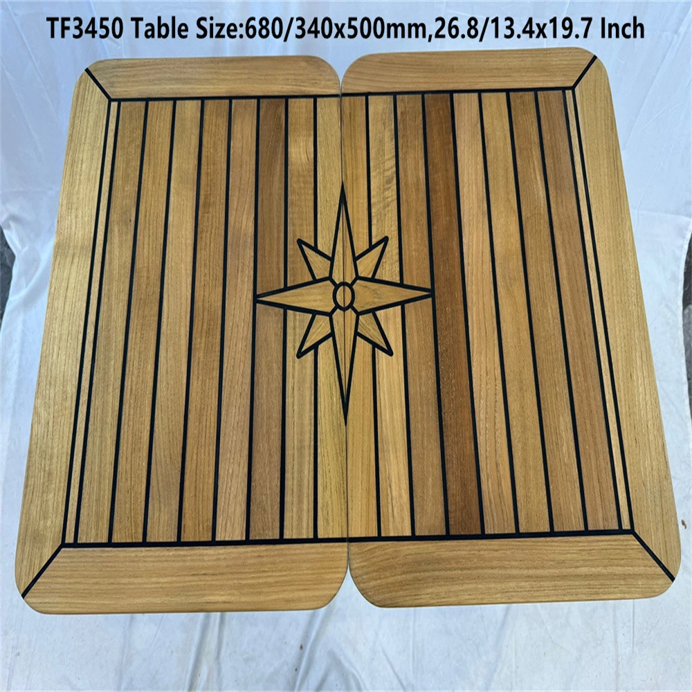 Boat Folding Teak Table Top 680/340x500,680/340x750,680/340x1000mm,13.4/26.8*19.7,13.4/26.8*29.5,13.4/26.8*39.4 inch Marine RV