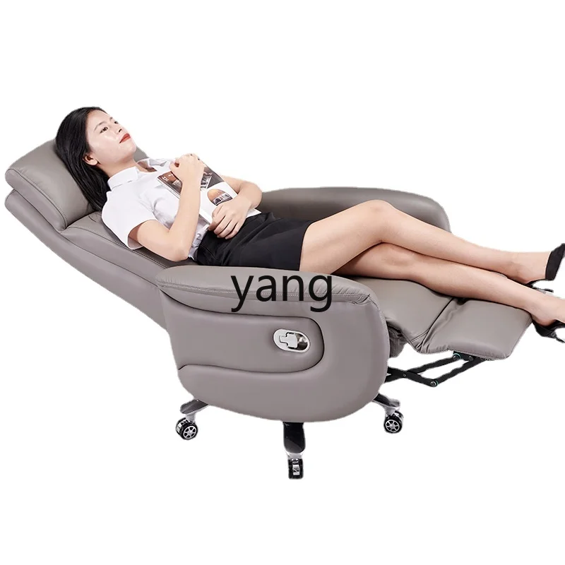 Yjq Electric Reclining Executive Chair Business Computer Home Comfortable Office Chair High-Grade Leather Massage